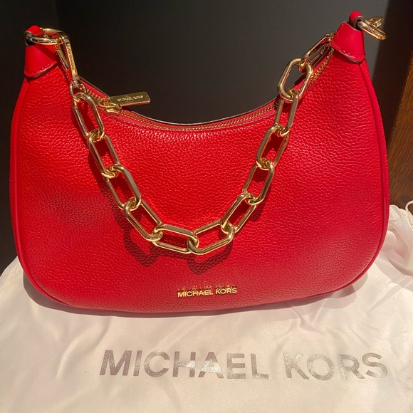 Michael Kors leather hobo with chain - Picture 1 of 10